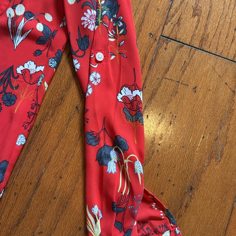 Pretty, Flowy Xsp Loft Button Down; Never Worn! - image 3